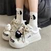 Smile Big Head Casual Canvas Shoes Women's 2025 Autumn Factory Fashion Niche Design Versatile Platform White Shoes