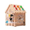 Wooden Led Light Sound And Light Busy House Mechanism Unlocking Power Switch Children'S Montessori Early Education Educational Toys