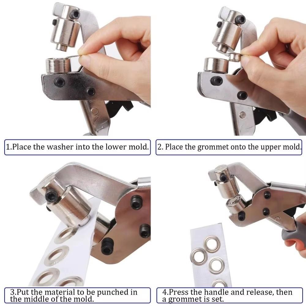 10mm Eyelet Grommet Eyelet Plier Kit Manual Press Hole Punch Pliers Hand Tool
