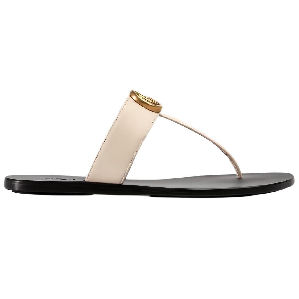 Gucci Кожаные сандалии с пряжкой Double G 497444 A3N00 9022
