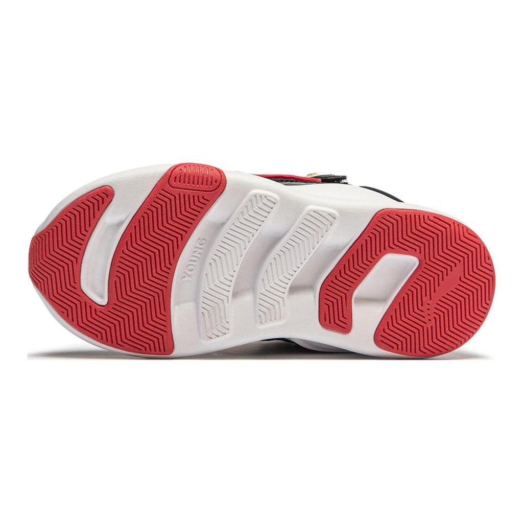 Li Ning Kids Sports Удобная нескользящая износостойкая повседневная обувь Детская повседневная обувь Черный Красный YKNT150-9