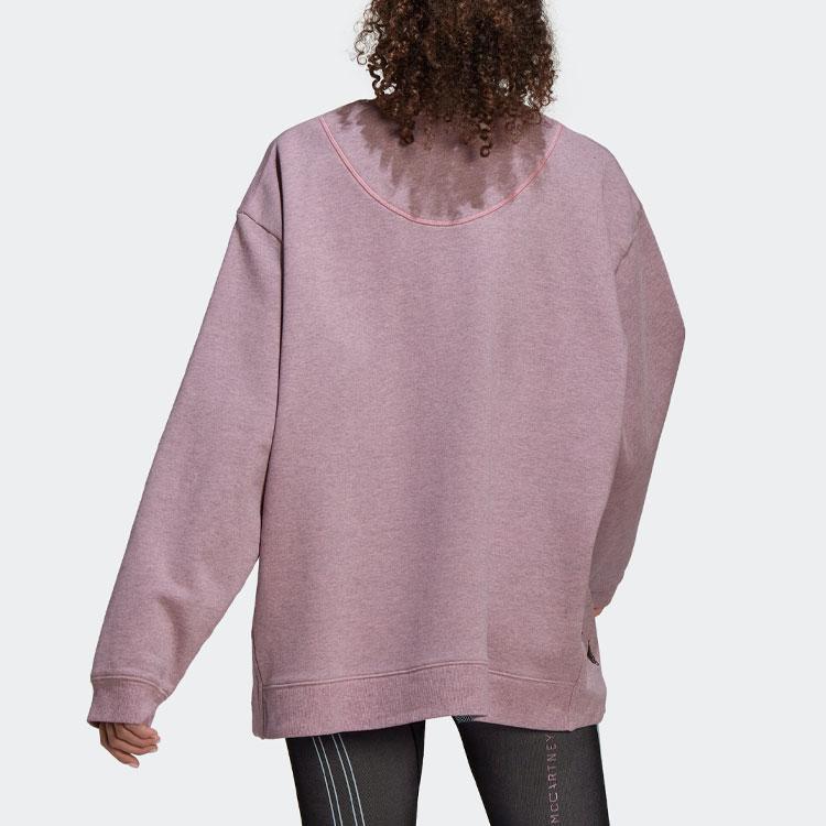 adidas Совместный одноцветный свободный повседневный пуловер X Stella Mccartney, свитшот, женские топы, фиолетовый HB7409