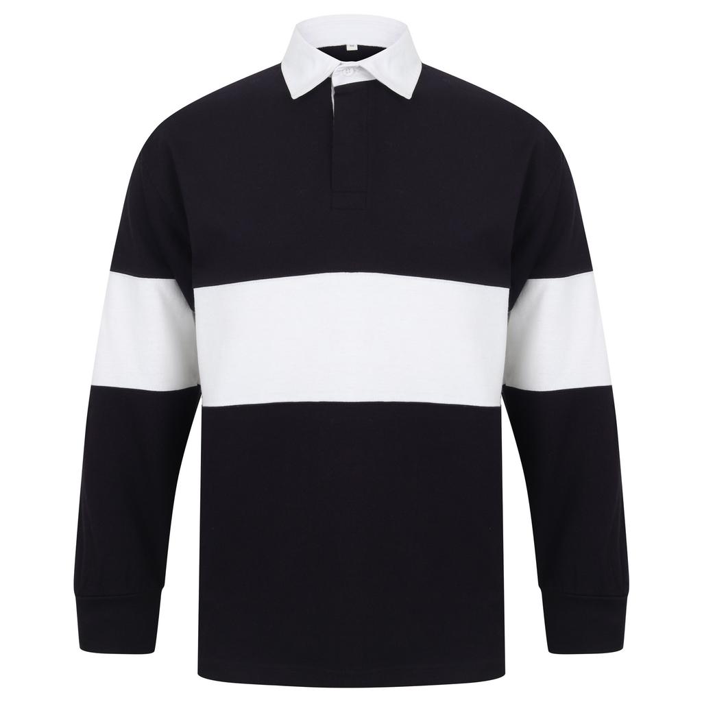 Front Row Adults Unisex Paneled Tag Free Rugby Shirt
