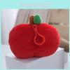Cute Apple Shaped Plush Toy Doll Keychain Soft Material Ideal Gift For Children