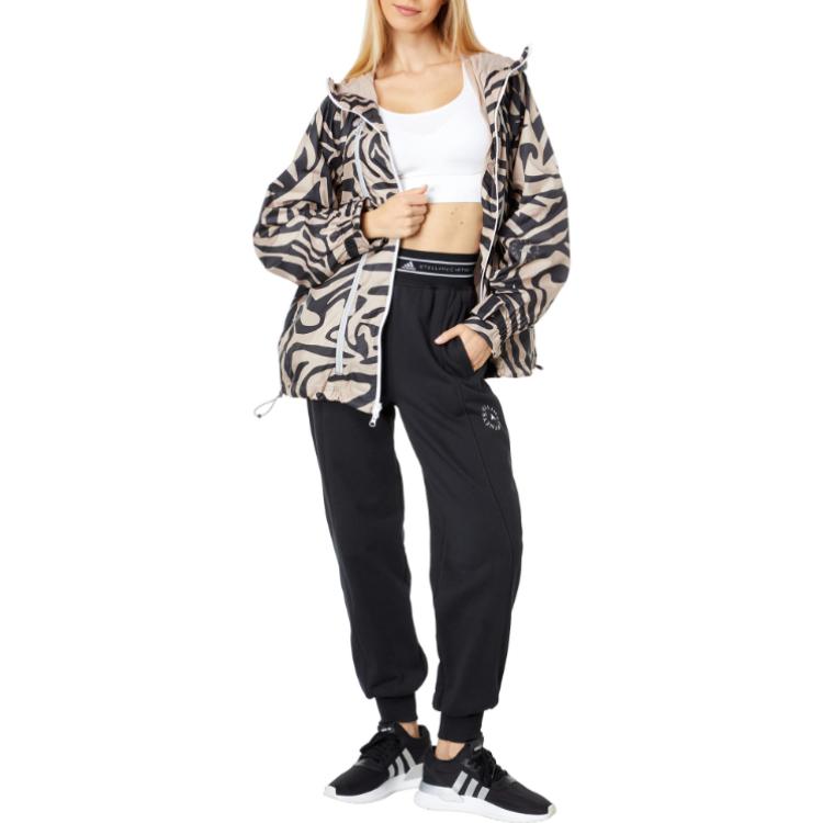 Adidas Геометрический узор с полным принтом, длинный рукав, капюшон, куртка женская H59960