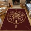 Multiple sizes Compass rose design Carpet for Living Room Bedroom Sofa Home Decor Rus Non-slip Floor Mat Luxury Gift