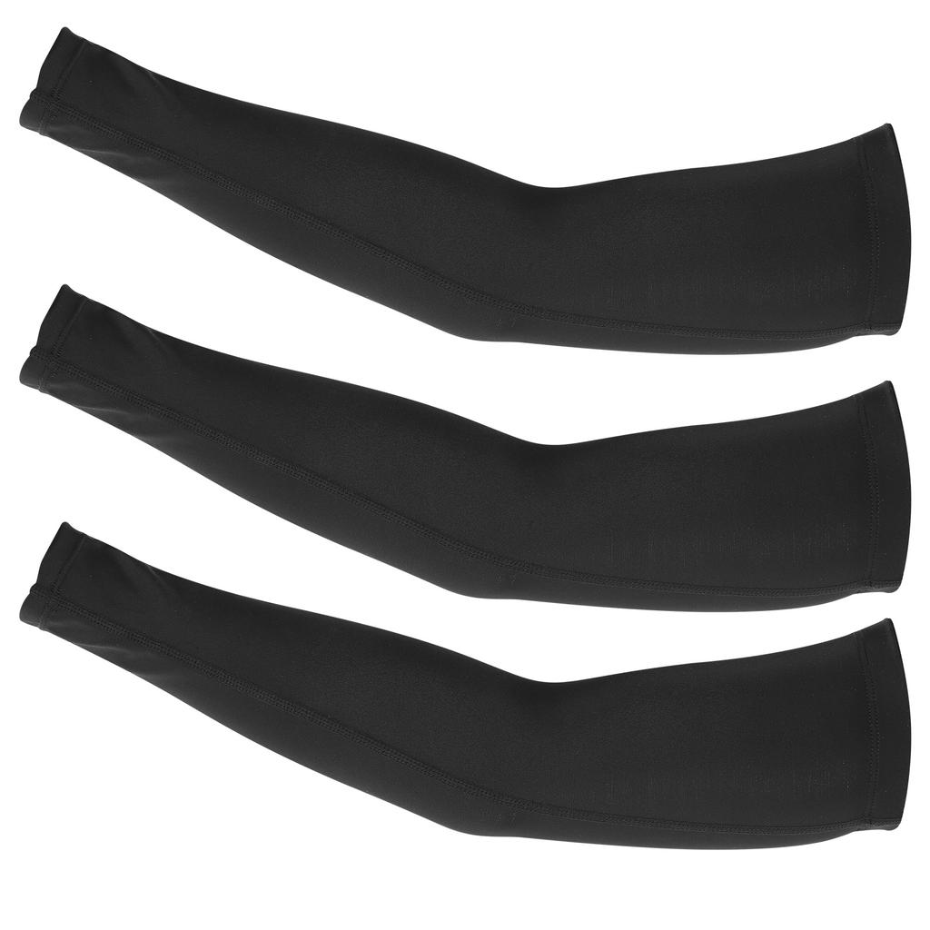 3 шт. Эластичные нарукавники спортивные для бега, согревающие руки, защита от солнца и УФ-лучей, накидка на руку, черные, XL