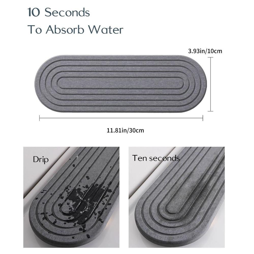 Solid Wood Diatomite Diatomite Coaster Wooden Feet Absorbent Soap Tray Countertop Organizer