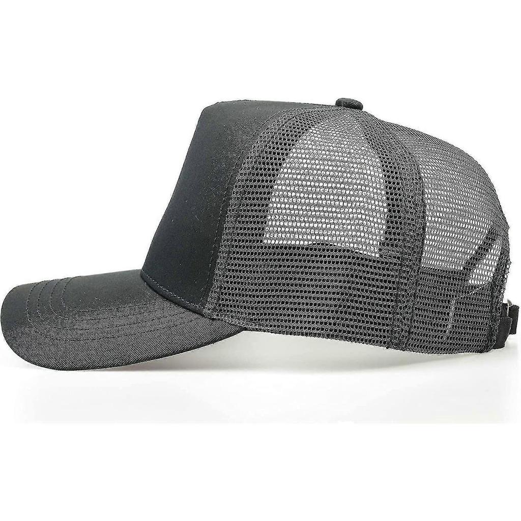 Oversize Xxl Mesh Trucker Hat Big Head Hats For Men High Crown Baseball Cap Breathable Dad Hat Adjustable 23.6"-25.6"