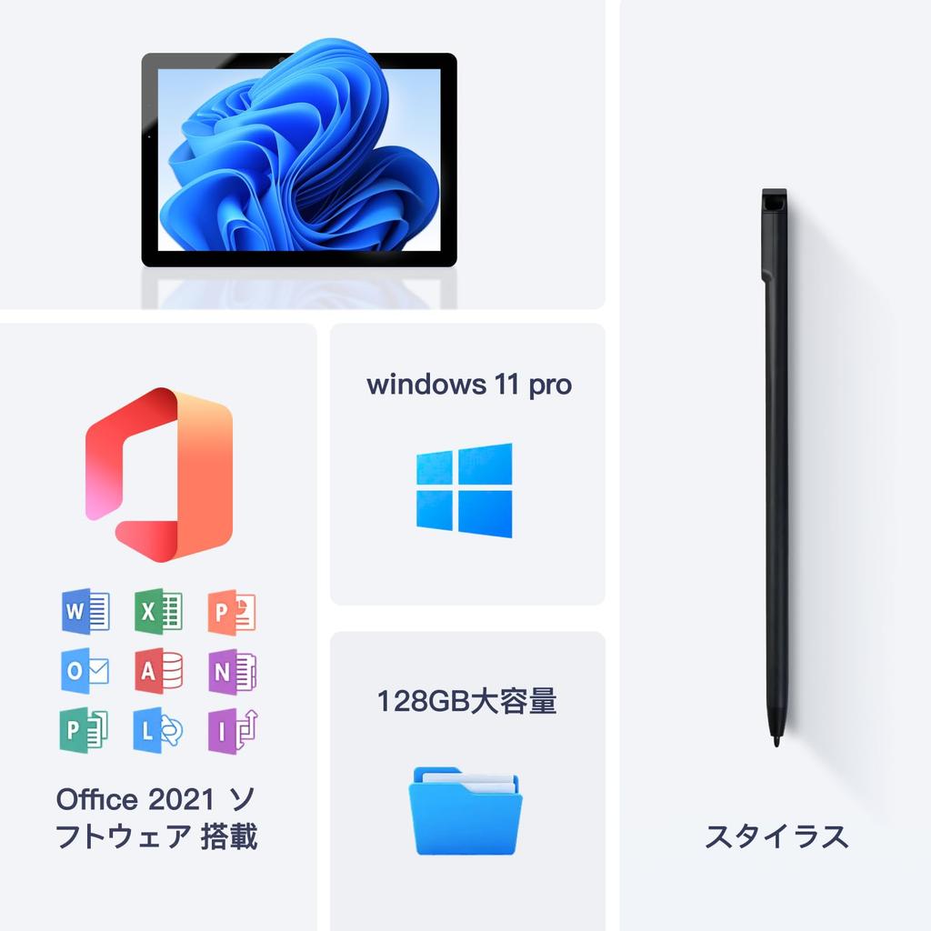 Планшет Fujitsu ARROWS Tab V727 Угловой WUXGA Легкий и Тонкий Ноутбук Офис 2021 Intel Core 7-го поколения 128 ГБ Windows 11 Совместимость с USB SIM [Восстановленный]