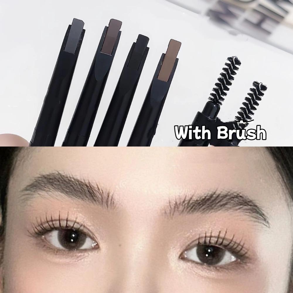 1Pc Waterproof Rotatable Grey Brown Eyebrow Pencil No Blooming Smooth Matte Double Head Long-Lasting Eyebrow Tattoo Pen Makeup