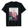 John Pork Is Answering the Phone T-shirt with Fun Pig Pattern High Quality Street Clothing Short Sleeved T-shirt