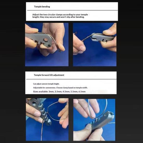 3 шт. Инструменты для регулировки оправы очков: регулировка изгиба дужек, регулировка носовых упоров. Профессиональные инструменты оптика для самостоятельного ремонта очков.