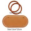 Crochet Bag Bottom Leather Base Tote Handle Set DIY Knitting Style 1