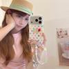 Cute Cartoon Floral Phone Case IPhone 13 14 15 16 17 Pro Max - Acrylic IMD Back Cover With Air Cushion Edge