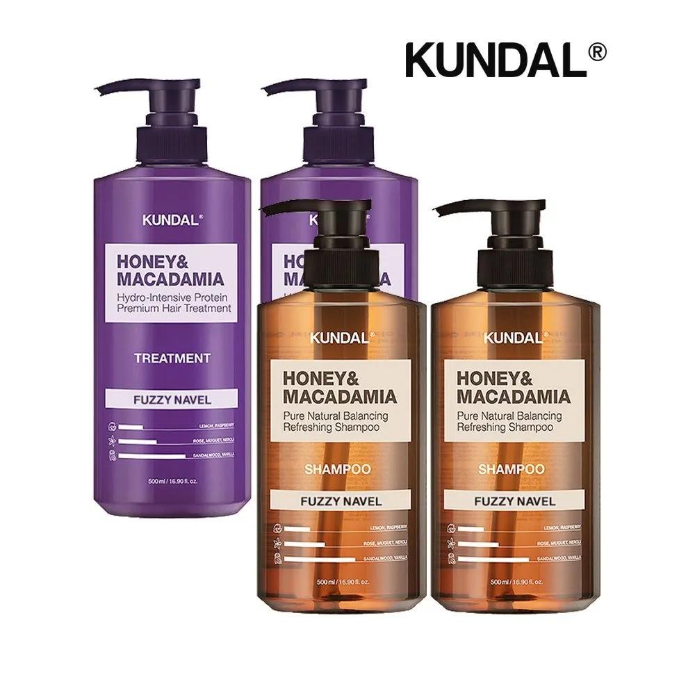 KUNDAL Nature Shampoo Fuzzy Navel 500ml x2 + Treatment Fuzzy Navel 500ml x2