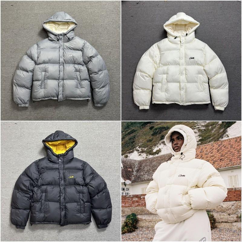 Streetwear Loose Fit Hooded Padded Jacket Couples Winter Thick Warm Casual Outerwear