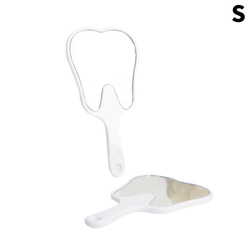 1 шт. стоматологическое зеркало в форме зуба, ручное небьющееся пластиковое зеркало для макияжа, стоматологические аксессуары, подарок стоматологу