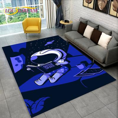 3D мультфильм космонавт космический ковер, ковер для дома, гостиной, детской спальни, дивана, коврика, декор, детский нескользящий напольный коврик