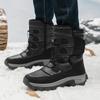 New Men's Snow Boots Winter Waterproof Men's High Top Fishing Boots 2024 Outdoor Anti-Slip Plush Keep Warm Men's Cotton Shoes