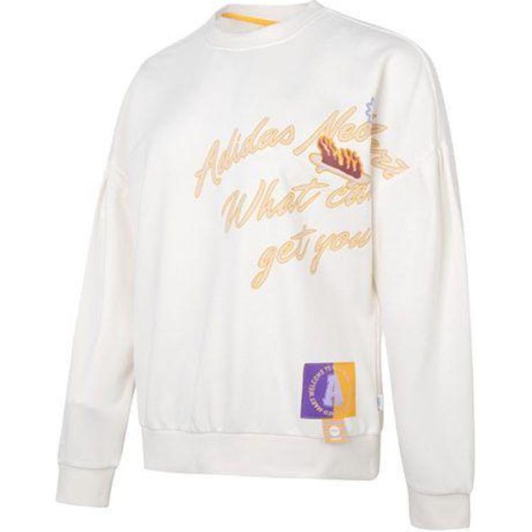 adidas Повседневная толстовка с принтом нео алфавита, женские топы Off-White IA6771
