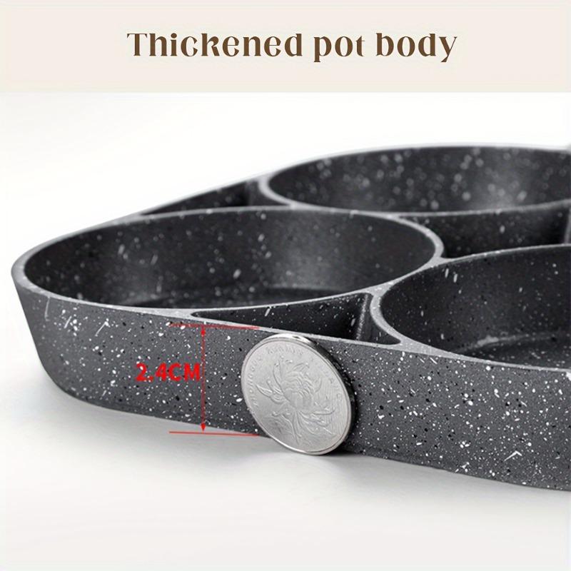 Сковорода с 4 отверстиями, антипригарное покрытие, для яичных блинов, стейков, гамбургеров, омлетов, завтрак, многосекционный дизайн, четырехсекционная сковорода для яиц