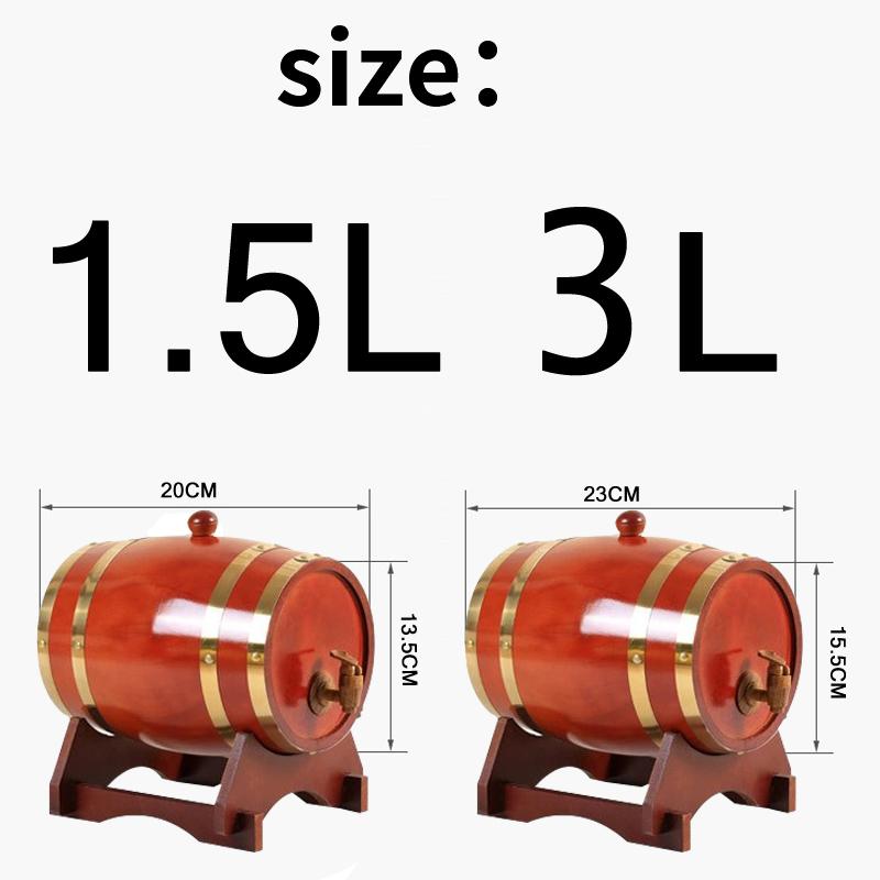 Домашнее пивоваренное деревянное винное бочонок сосновое пивоваренное оборудование для красного вина пивной бочонок кран дозатор ромовый горшок виски вино своими руками 1,5/3 л барный инструмент