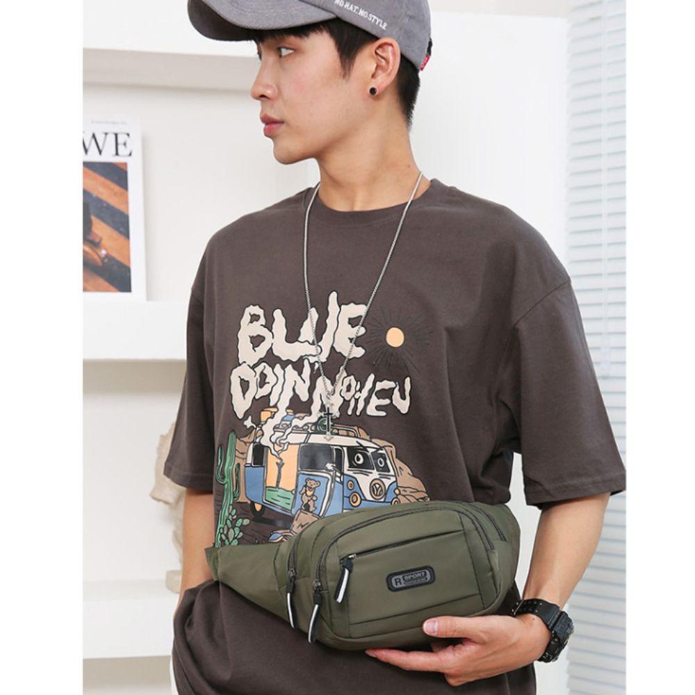 Waterproof Crossbdoy Chest Bag Large Capacity Men Running Pouch Belt Jog Runnning