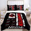 Custom Textile Rammstein Tribute Bedding 3 Piece Set HD Print Duvet Cover Pillowcases for Teens Adult Bedroom Decoration