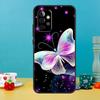 Black Beautiful Butterfly Case For Samsung Galaxy A25 A54 A34 A14 A52 A32 A12 A13 A33 A53 A15 A16 A36 A56 A26 A05 A35 A55