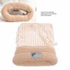 Semi Enclosed Cat Sleeping Bag Washable Indoor Cat Bed Durable Dog Sleeping Pad  for Cats