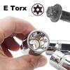 14Pcs Female E-Torx Star Socket Set 1/4" 3/8" 1/2" Drive Inverted E-Torx Star Bit E4-E24 Female External Torque Socket Set