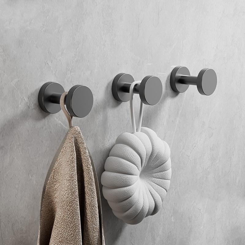 5pcs Elegant Decorative Door Hook Set Capacity Portable Accessory for Loofah Robe Coat Hat Key In Bathroom Or Shower