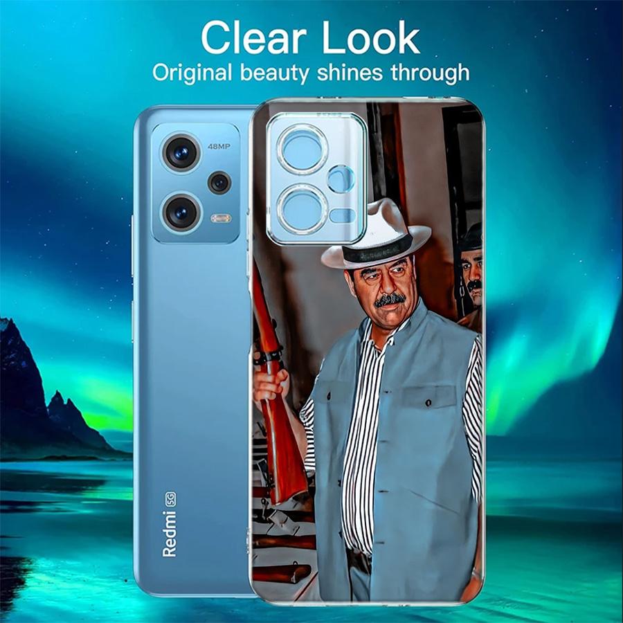 Etui Fashion Saddam Hussein Iraq Arabic Phone Case For Redmi 12 13C 12C 15C 9 10 10C Note 13 Pro Plus 14 15 Pro 9T 9C 9A TPU Sof