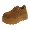 Women's 2 New Autumn and Winter Retro Versatile Velvet Thick-soled Heightening Loafers Cotton Shoes Small Muffin