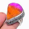Натуральный гемеморфит друза драгоценный камень 925 стерлинговое серебро ювелирное кольцо размер 7 H6h47
