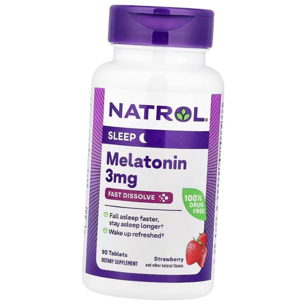 Мелатонин быстрорастворимый, Melatonin Fast Dissolve 3, Natrol (72358036)