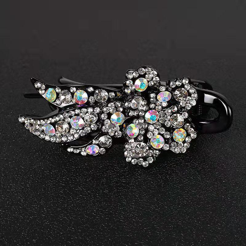Корейская заколка-уточка со стразами для женщин