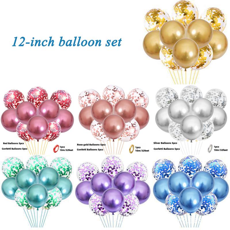 10 шт., латексные шары Globos с конфетти, свадебные украшения, детский душ, декор для дня рождения, прозрачные воздушные шары на день Святого Валентина