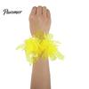 Эластичный Цветок на Запястье для Детей Взрослых Хэллоуинский Манжет, Мягкий Пушистый Браслет со Светящимся ПЭТ Призраком Тыквой Черепом Косплей Реквизит Летучая Мышь, Меховой