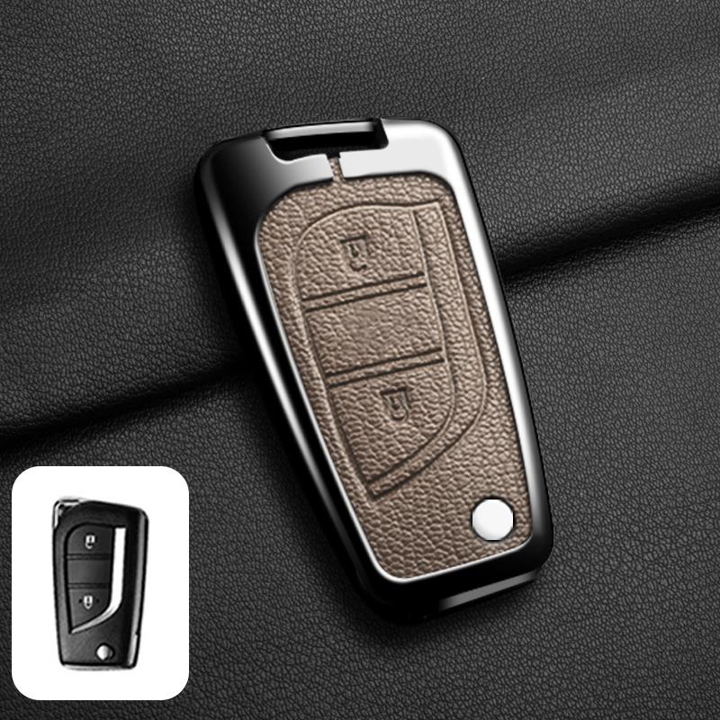 OFWP3 Leather Car Key Cover Case Shell for Toyota Hilux Revo Auris Corolla Reiz Avensis Verso Yaris Aygo Rav4 Scion TC IM 2017 2016