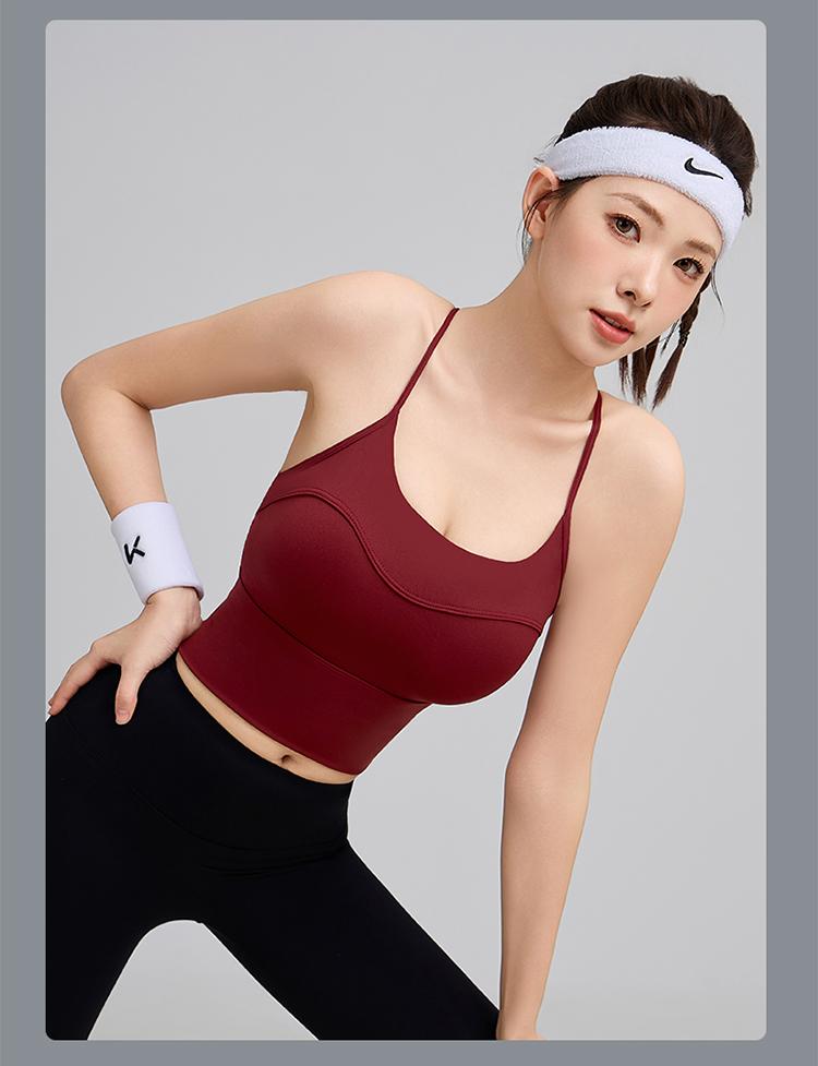 Fitness bra with stable strength, shock resistance, no running cup, skin friendly, and no constraints