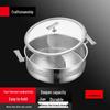 Yingbai Индукционная горячая кастрюля из нержавеющей стали 304 с чеканкой