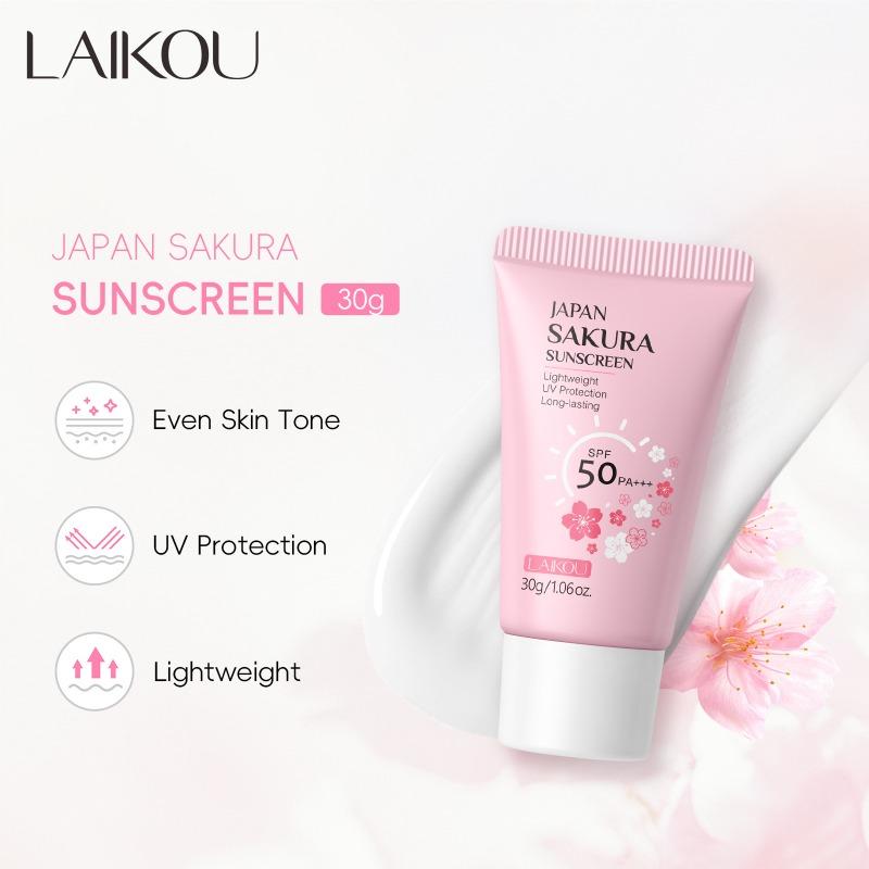 Увлажняющий солнцезащитный крем SPF 50 – Дорожный размер, Легкий, ЯПОНСКАЯ САКУРА, Солнцезащитный крем для лица и тела, Основа под макияж, Увлажняющий изолирующий крем, Нежирный