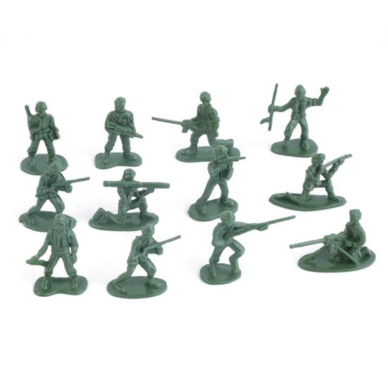 100Pcs Military Plastic Simulation Army Soldiers Model Kids Toy Collection Gift