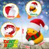 6/12 Pcs Christmas Mini Rubber Duckies In Bulk With Christmas Hats And Scarf Christmas Rubber Duckies For Christmas Party Winter