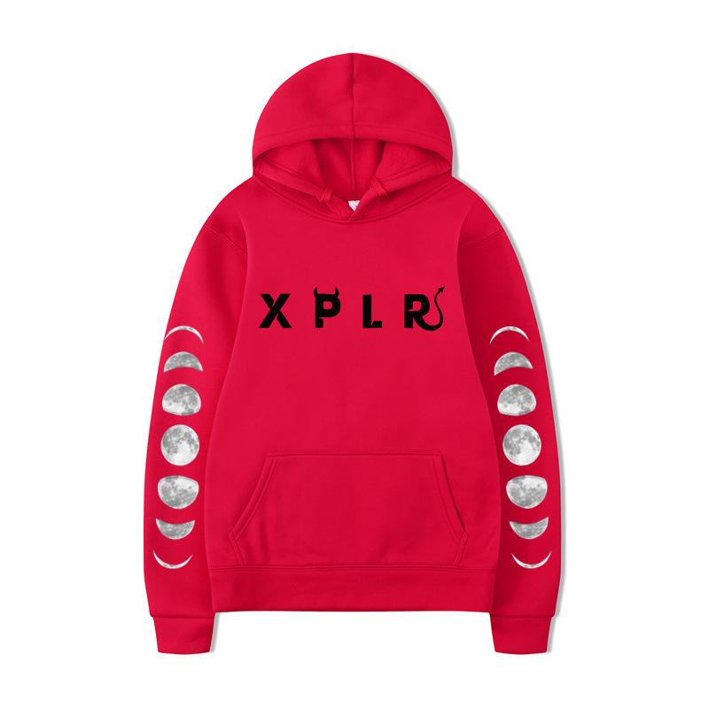 Letter Xplr Print Loose Casual Men'S Sweater Pullover Women'S Hoodie Couple Clothes Hoodie