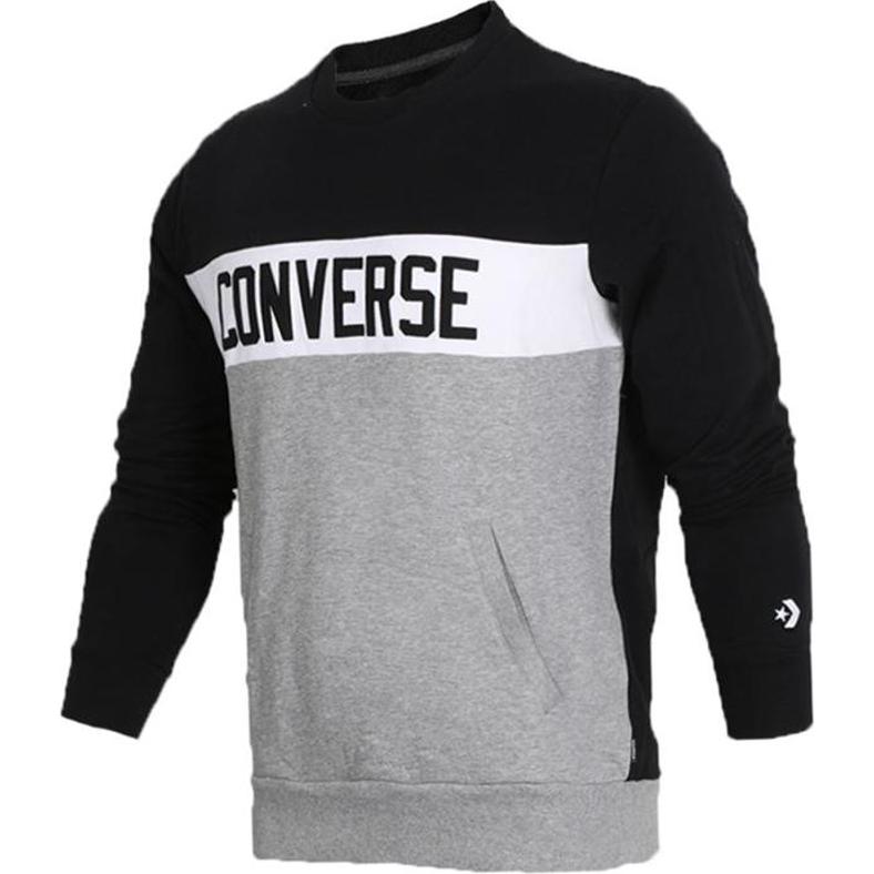 Converse Sweatshirt Men's Black Gray 10007807-A01