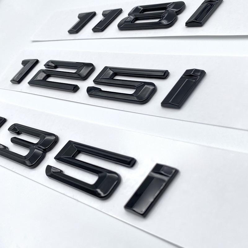 116i 118i 120i 125i 130i 135i эмблемы на задние багажники автомобиля, значок с номером и буквой для BMW 1 серии E81 E82 E87 E88 F20 F21, глянцевый черный