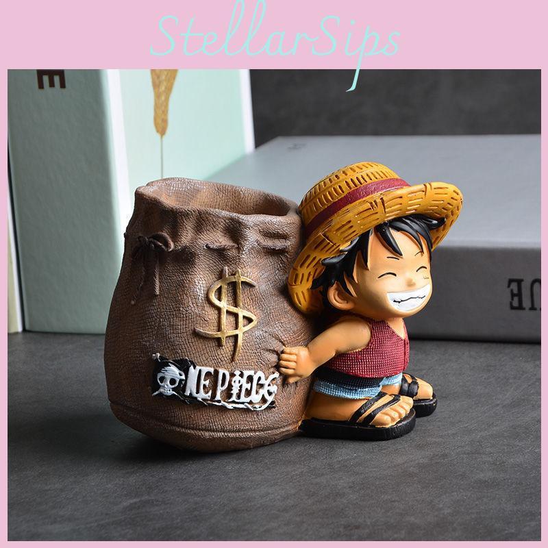 Подставка для ручек из смолы с персонажем Monkey D. Luffy из One Piece, в мультяшном стиле, для выпускного и в качестве подарка